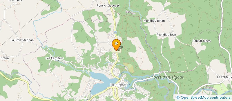 localisation de l'entreprise SA BERCA à HUELGOAT