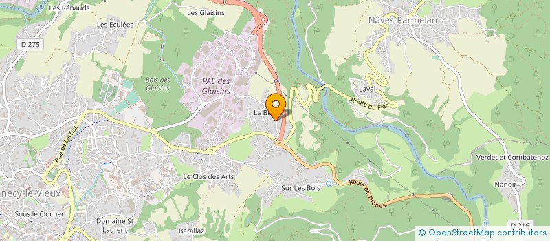 localisation de l'entreprise SA BERNARD BELLEMER à ANNECY