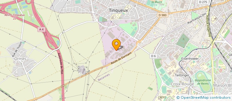 localisation de l'entreprise SA BERTRAND à TINQUEUX