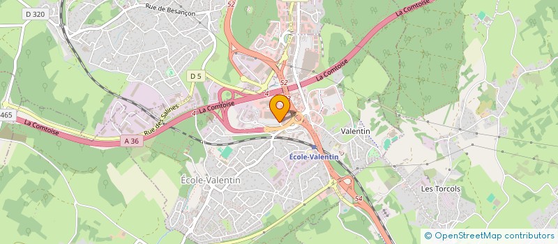 localisation de l'entreprise SA BESANCON PUERICULTURE  ECOLE-VALENTIN