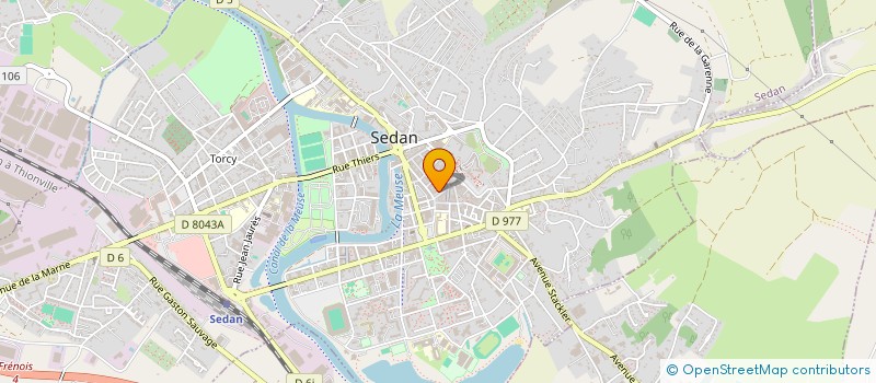 localisation de l'entreprise SA BIJOUTERIE ROSSINFELD à SEDAN