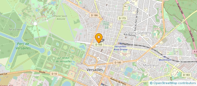 localisation de l'entreprise SA BMD à VERSAILLES