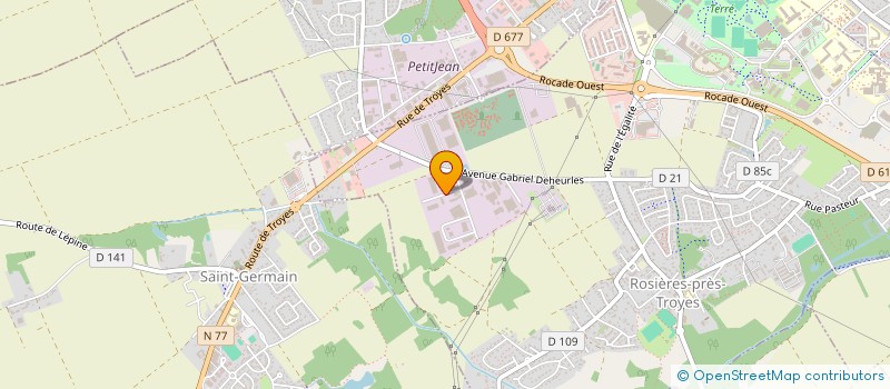 localisation de l'entreprise SA BOGE à ROSIERES-PRES-TROYES
