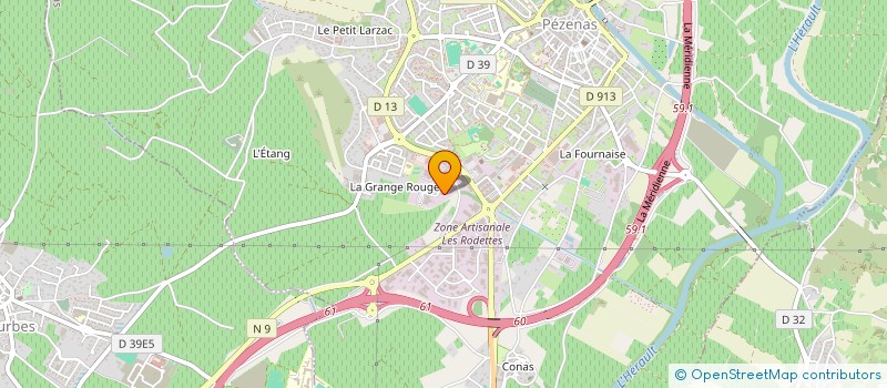 localisation de l'entreprise SA BOURDAIS MATERIELS  PEZENAS