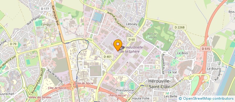 localisation de l'entreprise SA CAEN AUTO SERVICE à HEROUVILLE-SAINT-CLAIR