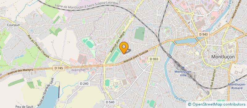 localisation de l'entreprise SA CAFOTEL à MONTLUCON
