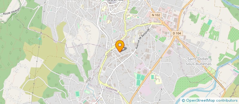 localisation de l'entreprise SA CARTONNAGES VINCENT JOURET à AUBENAS
