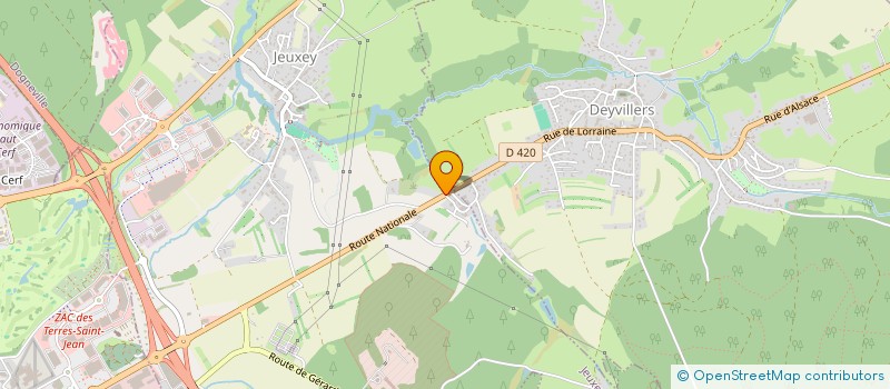 localisation de l'entreprise SA CELZARD  JEUXEY