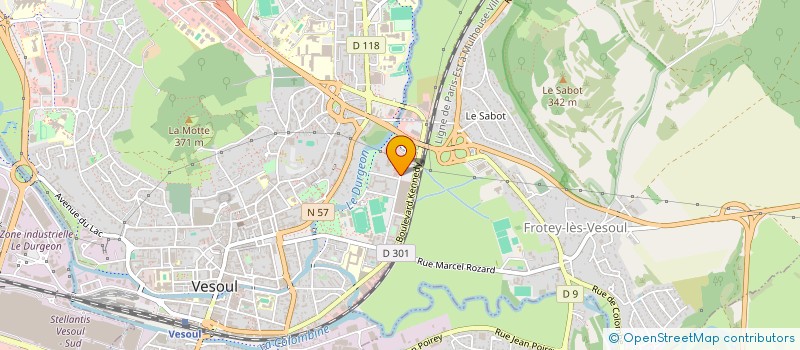 localisation de l'entreprise SA CENTRE AUTO 70  VESOUL