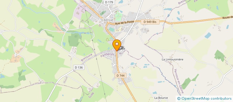 localisation de l'entreprise SA CENTRE OUEST BOISSONS à LE BUSSEAU