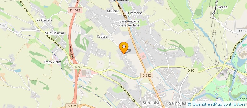 localisation de l'entreprise SA CGX à CASTRES