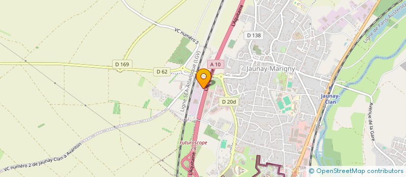 localisation de l'entreprise SA CHARPENTE INDUSTR LAMELLE COUVERTURE  JAUNAY-MARIGNY