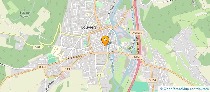 localisation de l'entreprise SA CHAUSSURES AUVRAY à LOUVIERS