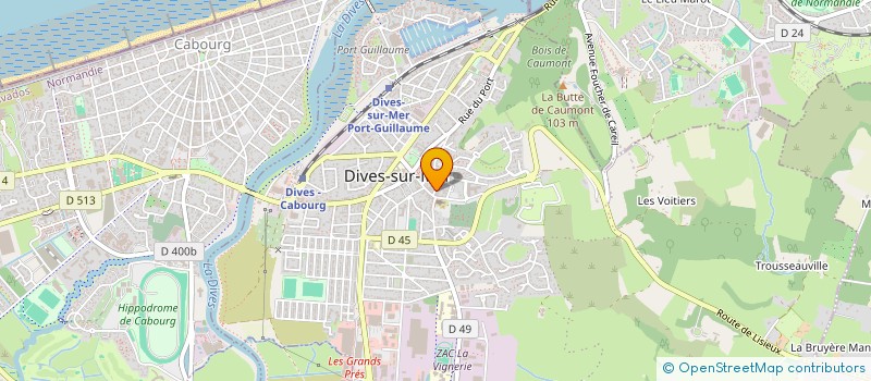 localisation de l'entreprise SA CHAUSSURES DEVIENNE à DIVES-SUR-MER