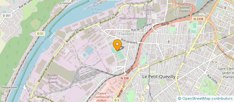 localisation de l'entreprise SA CLAREX à LE PETIT-QUEVILLY