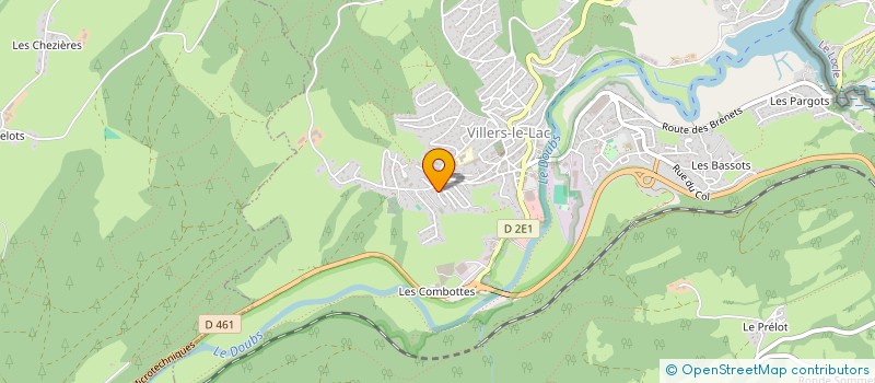 localisation de l'entreprise SA CLAUDE HELIER à VILLERS-LE-LAC