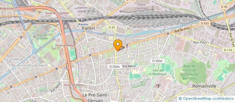 localisation de l'entreprise SA CLINIQUE DE PANTIN à PANTIN