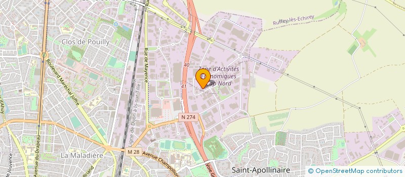 localisation de l'entreprise SA CLM INDUSTRIE à DIJON