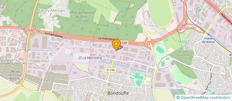 localisation de l'entreprise SA COBA FRANCE SN à BONDOUFLE