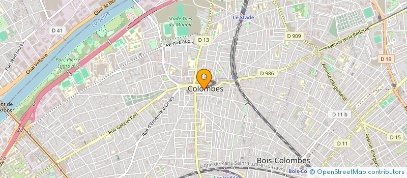 localisation de l'entreprise SA CODEVAM 1204 ZAC E VAILLANT à COLOMBES