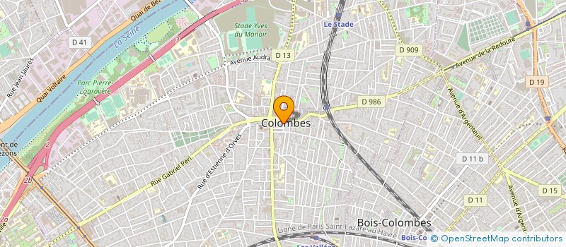 localisation de l'entreprise SA CODEVAM 215 DUNANT BELLEVUE N2 à COLOMBES