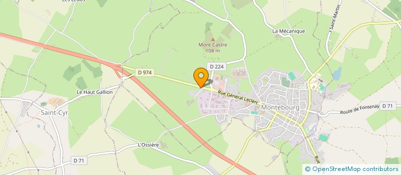 localisation de l'entreprise SA COGEVAL  MONTEBOURG