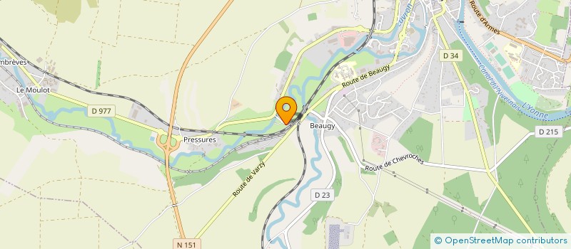 localisation de l'entreprise SA COIGNET PNEUS à CLAMECY