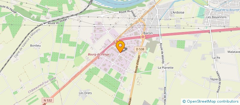 localisation de l'entreprise SA COLLADELLO  BOURG-DE-PEAGE