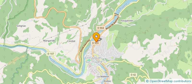 localisation de l'entreprise SA COMBETTES à ENTRAYGUES-SUR-TRUYERE