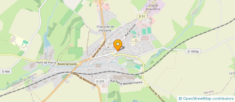 localisation de l'entreprise SA COMMUNICATION à VERVINS