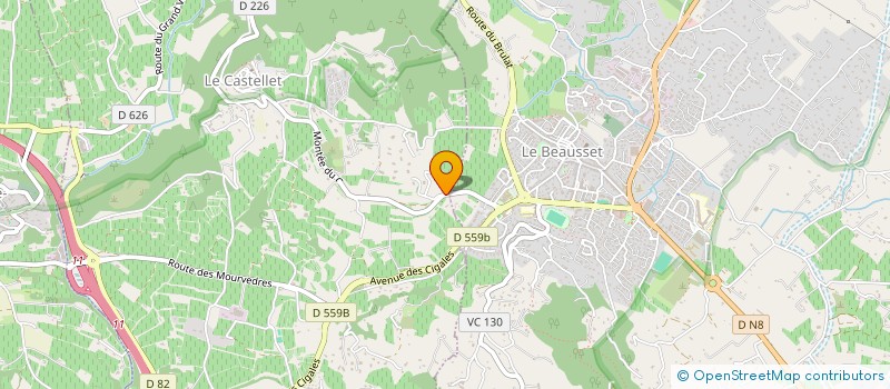 localisation de l'entreprise SA COMPAGNIE VITICOLE DE PROVENCE à LE CASTELLET