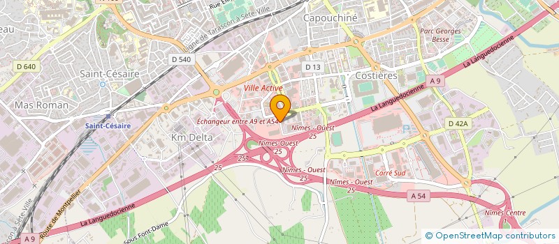 localisation de l'entreprise SA COOPERATIVE D'ENTREPRISES DE TRANSPORT VOYAGEURS 30 à NIMES