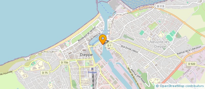 localisation de l'entreprise SA COOPERATIVE MARITIME  DIEPPE