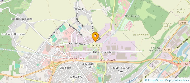localisation de l'entreprise SA COOPERATIVE PROD TRUBUIL TECHNOLOGIE à DREUX