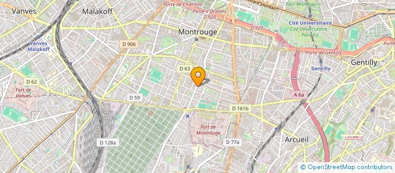 localisation de l'entreprise SA CULINA à MONTROUGE