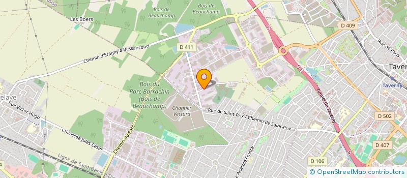 localisation de l'entreprise SA D'APPLICATIONS AERONAUTIQUES à TAVERNY