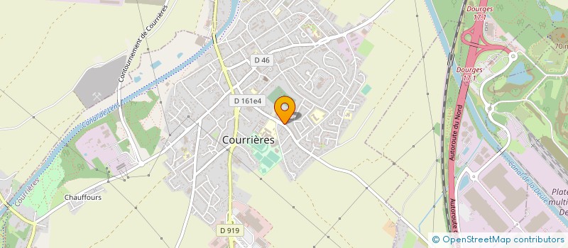 localisation de l'entreprise SA DARDENNE PEINTURES à COURRIERES