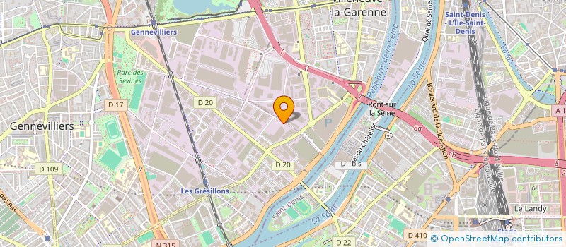 localisation de l'entreprise SA DE LA BONGARDE à GENNEVILLIERS