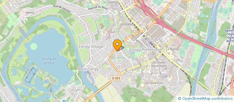 localisation de l'entreprise SA DE MANAGEMENT DE L'ENSPO à CERGY