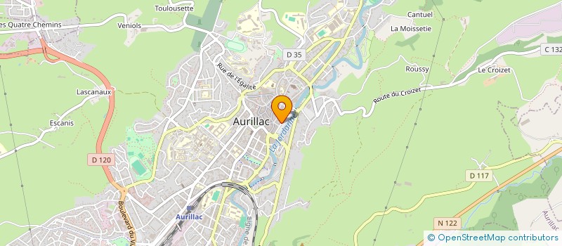 localisation de l'entreprise SA DELPRAT à AURILLAC