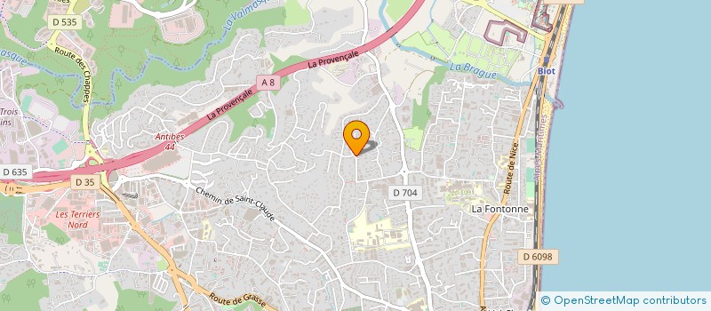 localisation de l'entreprise SA DEPANNAGE à ANTIBES