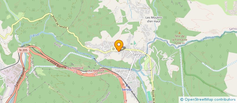 localisation de l'entreprise SA DISTRIBUTION DU MONT BLANC  SERVOZ