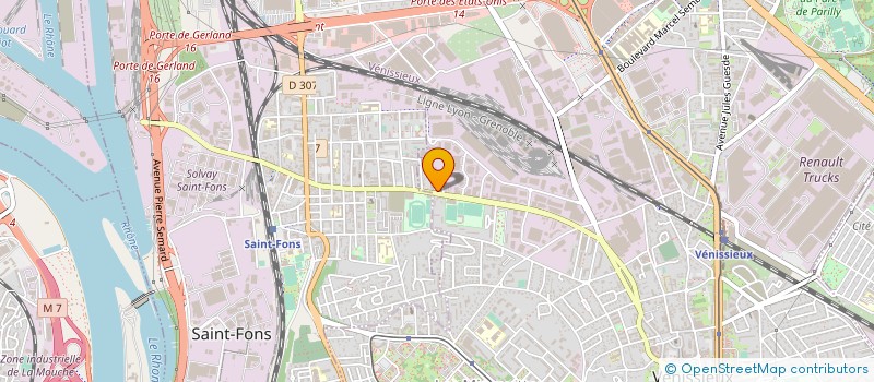 localisation de l'entreprise SA DISTRITEX  VENISSIEUX