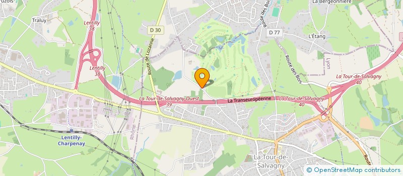 localisation de l'entreprise SA DU GOLF DE SALVAGNY  LA TOUR-DE-SALVAGNY