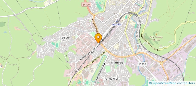 localisation de l'entreprise SA DU PAYS VERT à AURILLAC