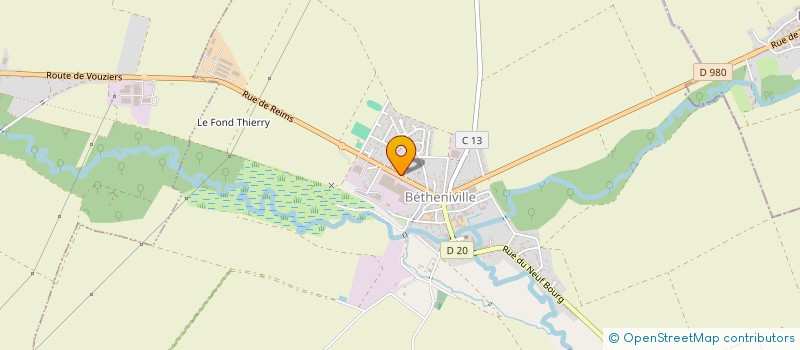 localisation de l'entreprise SA DUPEUX à BETHENIVILLE
