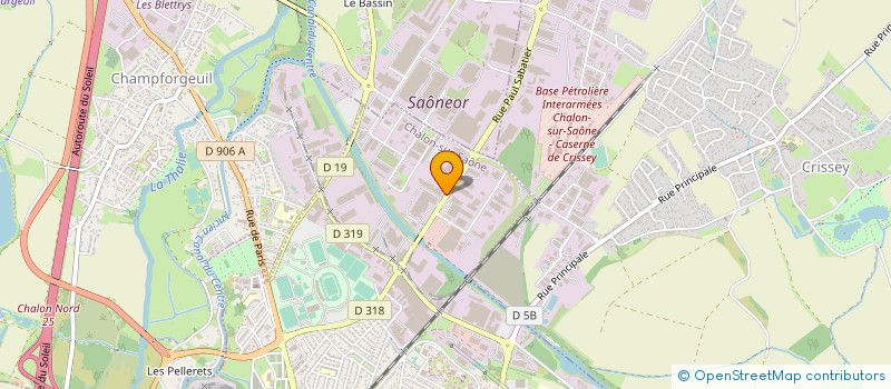 localisation de l'entreprise SA ECAPLAST à CHALON-SUR-SAONE