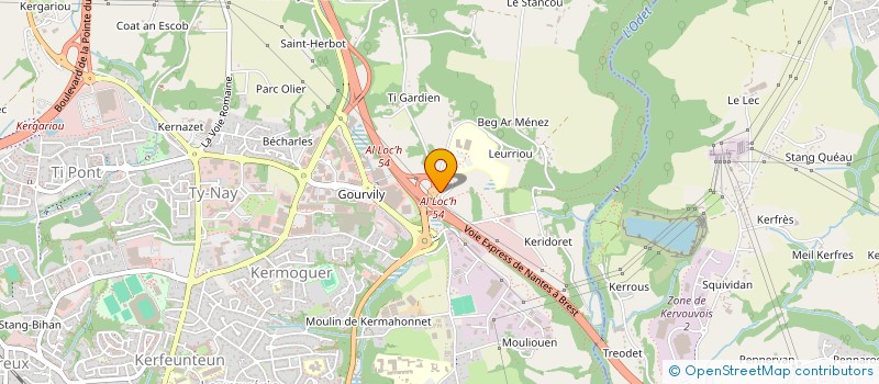 localisation de l'entreprise SA ECONOMIE MIXTE SPORTIVE STADE QUIMPER à QUIMPER