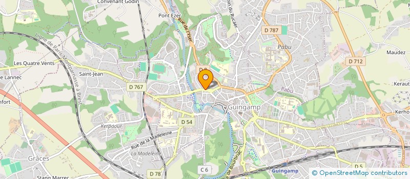 localisation de l'entreprise SA EFP DISTRIBUTION à GUINGAMP