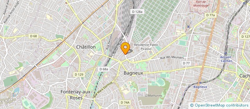 localisation de l'entreprise SA ELECTRICITE  GENERALE MELLOT  BAGNEUX